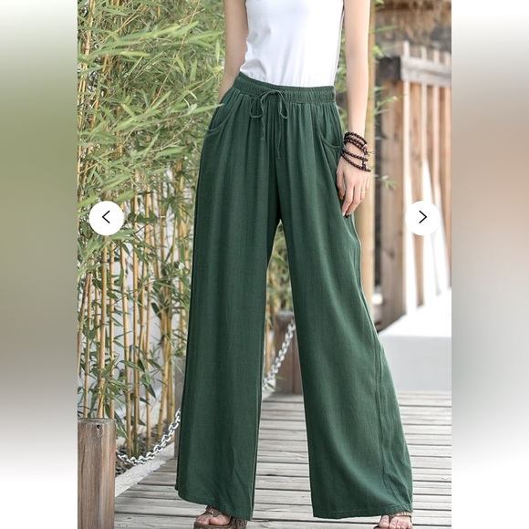 Nordstrom Pants - Nordstrom Signature silk palazzo drawstring pants, sz 0 NWT